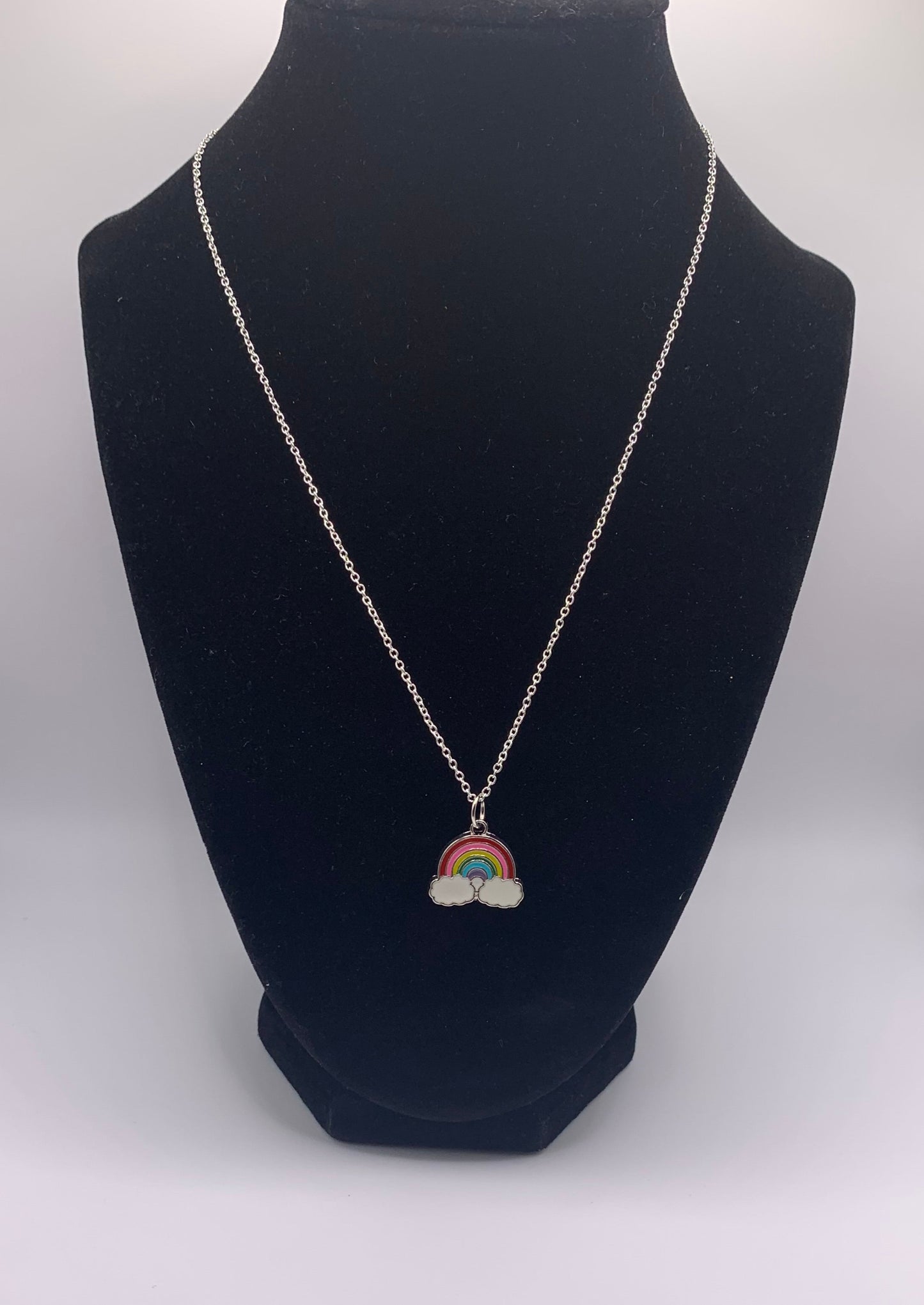 Silver Rainbow Necklace, Silver Necklace, Fashion Necklace, Girls Necklace