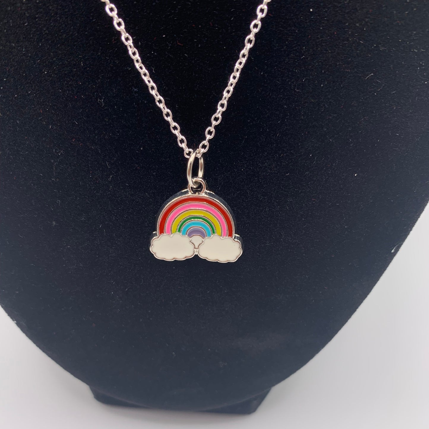 Silver Rainbow Necklace, Silver Necklace, Fashion Necklace, Girls Necklace