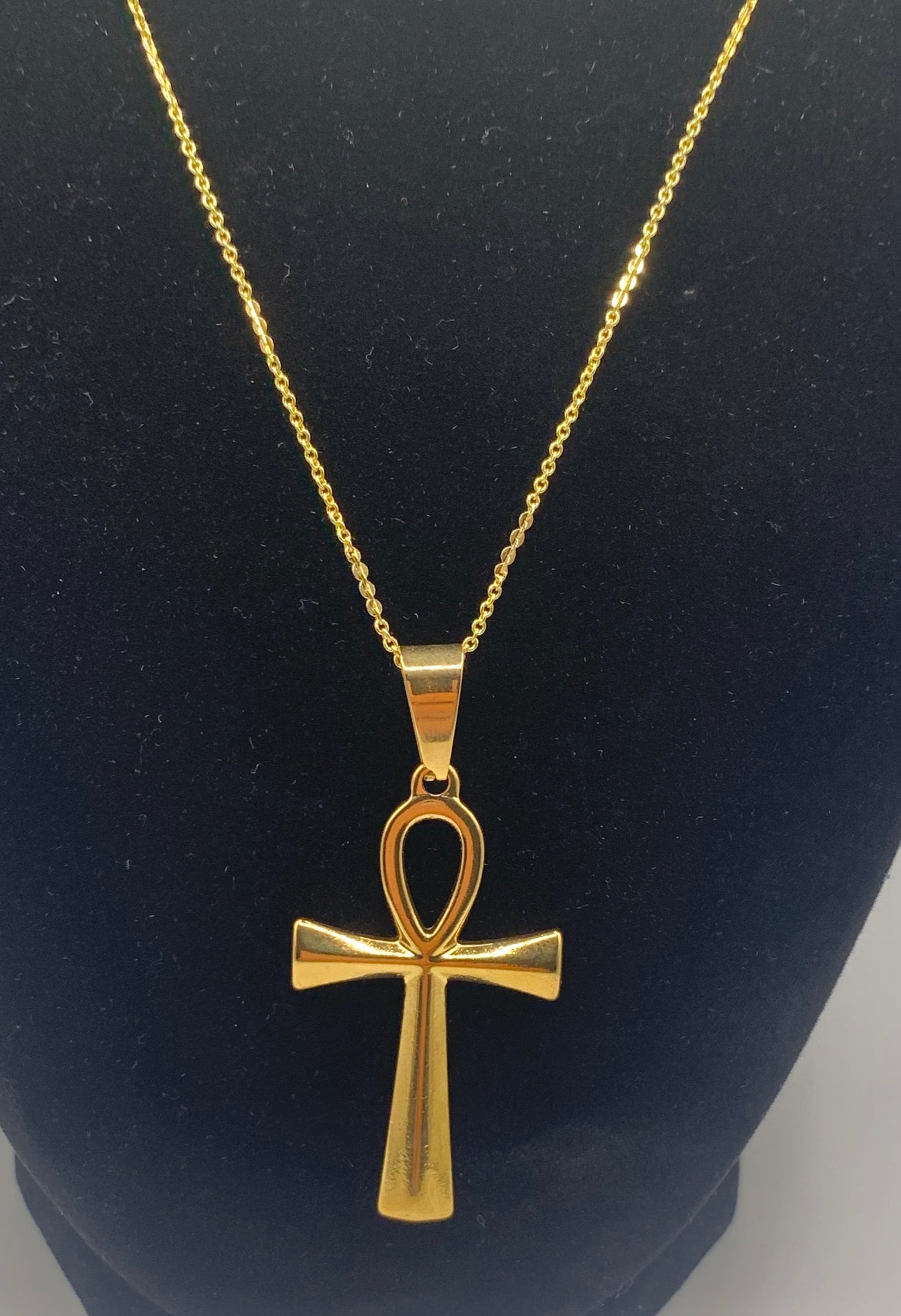 Ankh Necklace, Gold Ankh Necklace, 18K Ankh Necklace, Egyptian Necklace, Gold Necklace