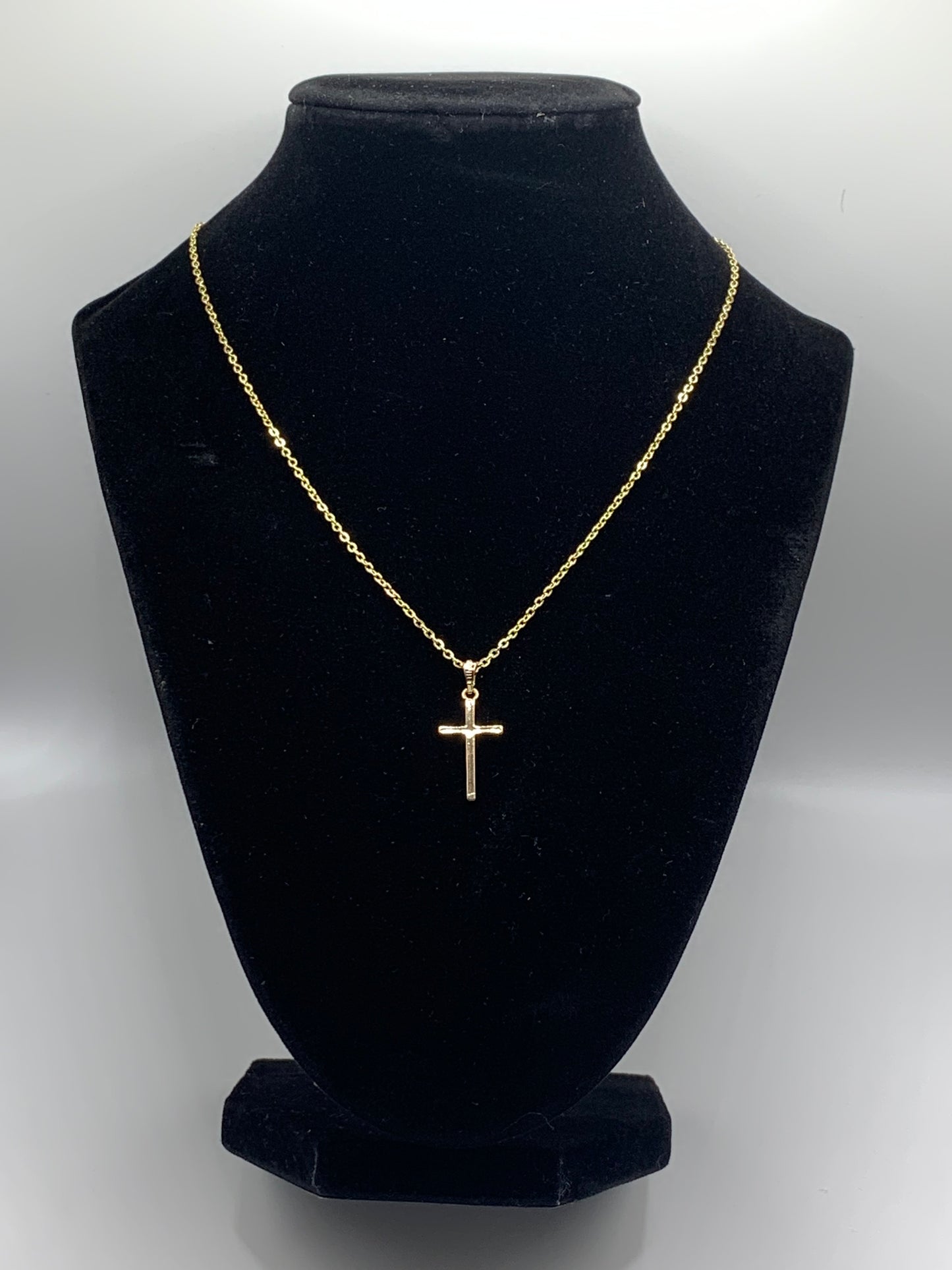 Gold Cross Necklace, 18K Gold Necklace, Religious Necklace, 18K Gold Cross Necklace, Pendant Necklace, Spiritual Necklace