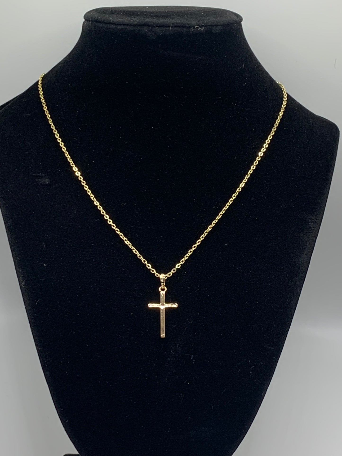 Gold Cross Necklace, 18K Gold Necklace, Religious Necklace, 18K Gold Cross Necklace, Pendant Necklace, Spiritual Necklace