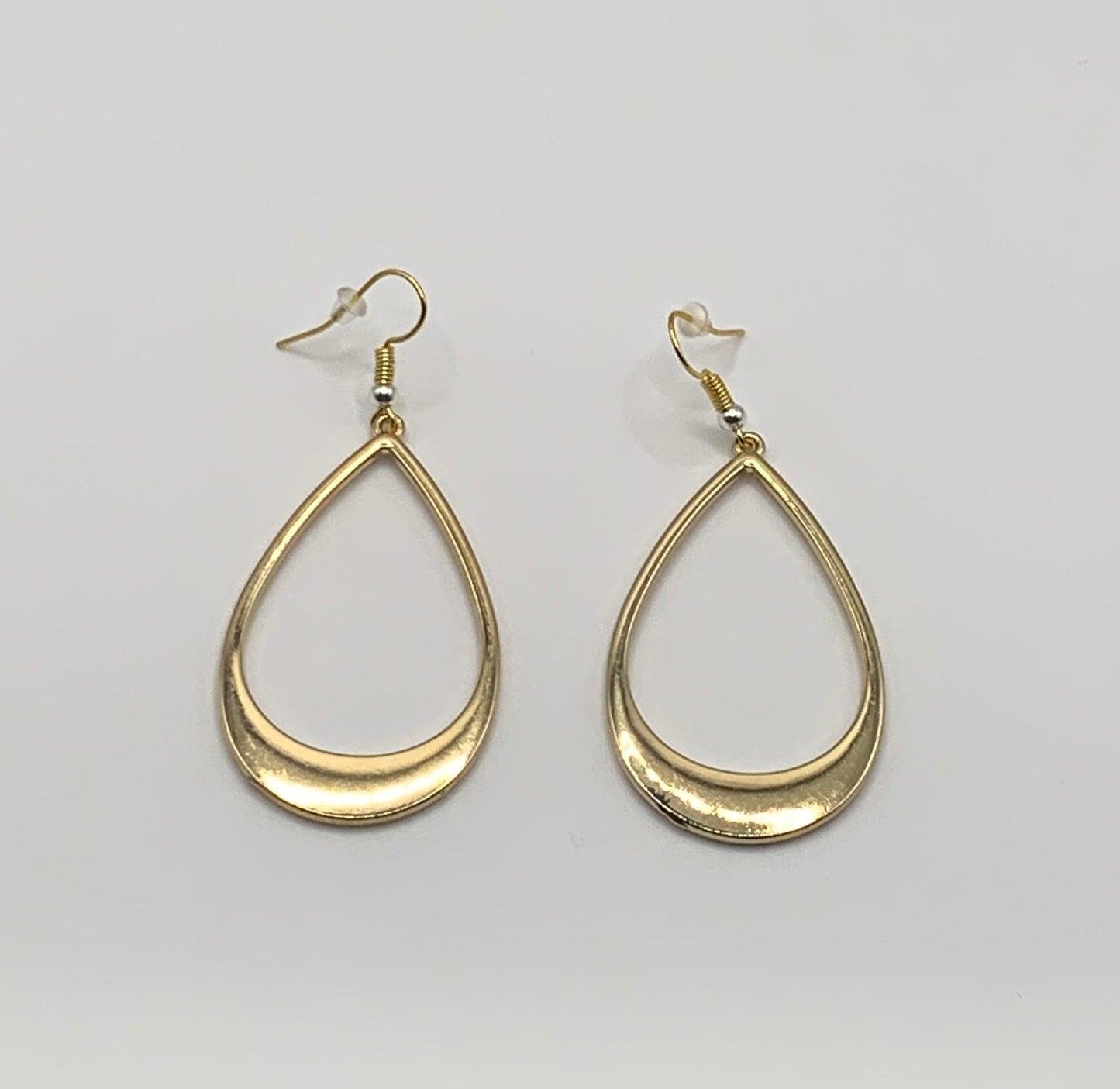 Gold Teardrop Earrings, Gold Dangle Drop Earrings, 18K Gold Earrings, Gold Drop Earrings, Gold Drop Hoop Earrings