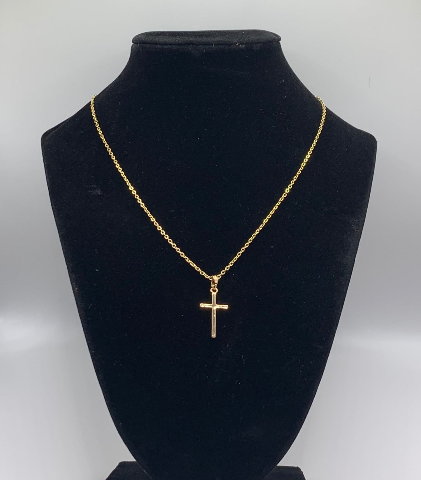 Gold Cross Necklace, 18K Gold Necklace, Religious Necklace, 18K Gold Cross Necklace, Pendant Necklace, Spiritual Necklace