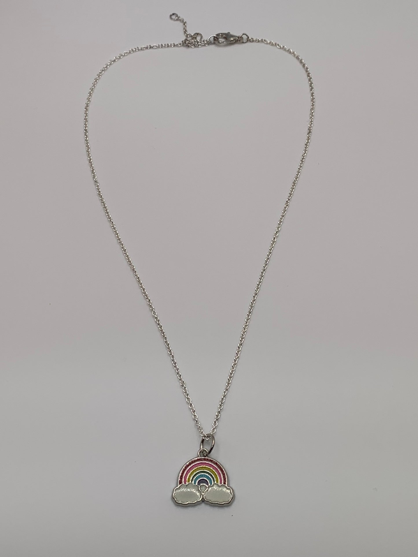 Silver Rainbow Necklace, Silver Necklace, Fashion Necklace, Girls Necklace