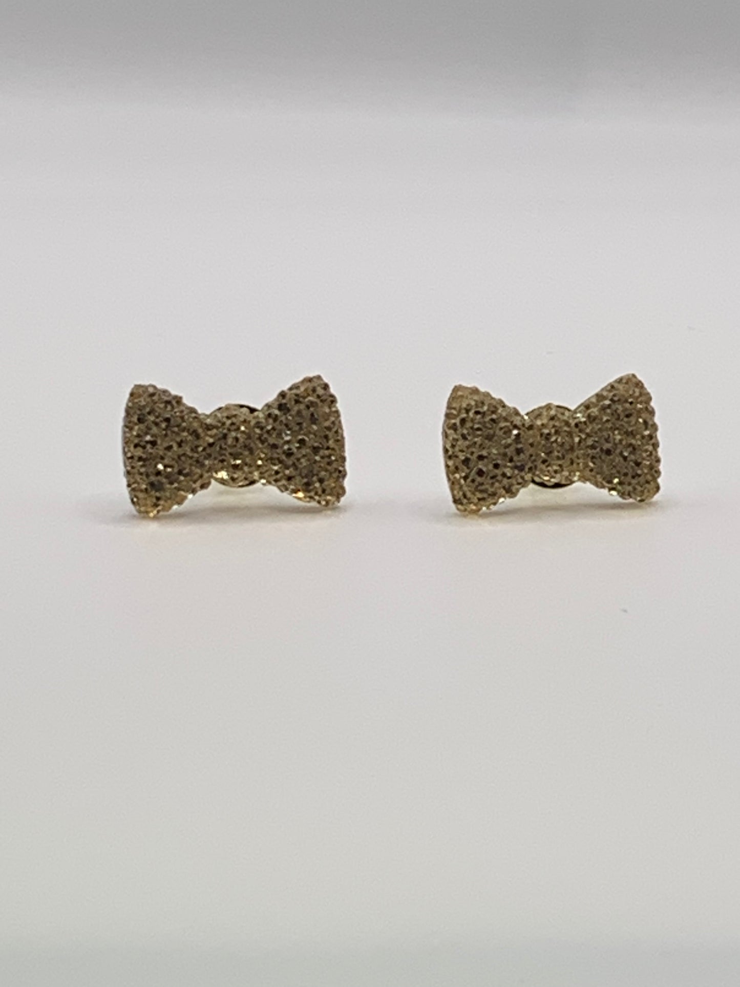 Bling Bow Earrings, Gold Bow Earrings, Silver Bow Earrings, Stud Earrings, Stud Bow Earrings