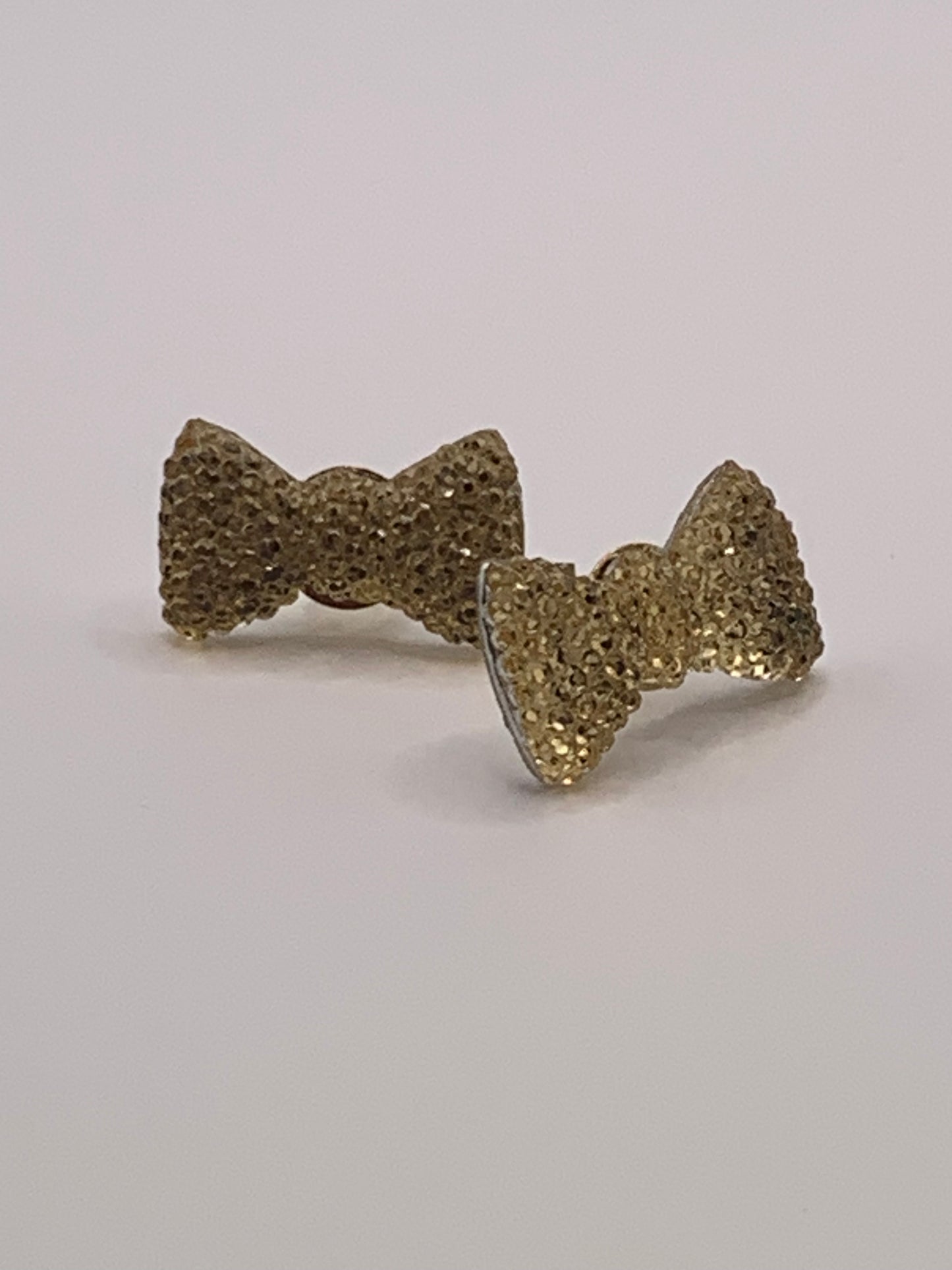 Bling Bow Earrings, Gold Bow Earrings, Silver Bow Earrings, Stud Earrings, Stud Bow Earrings