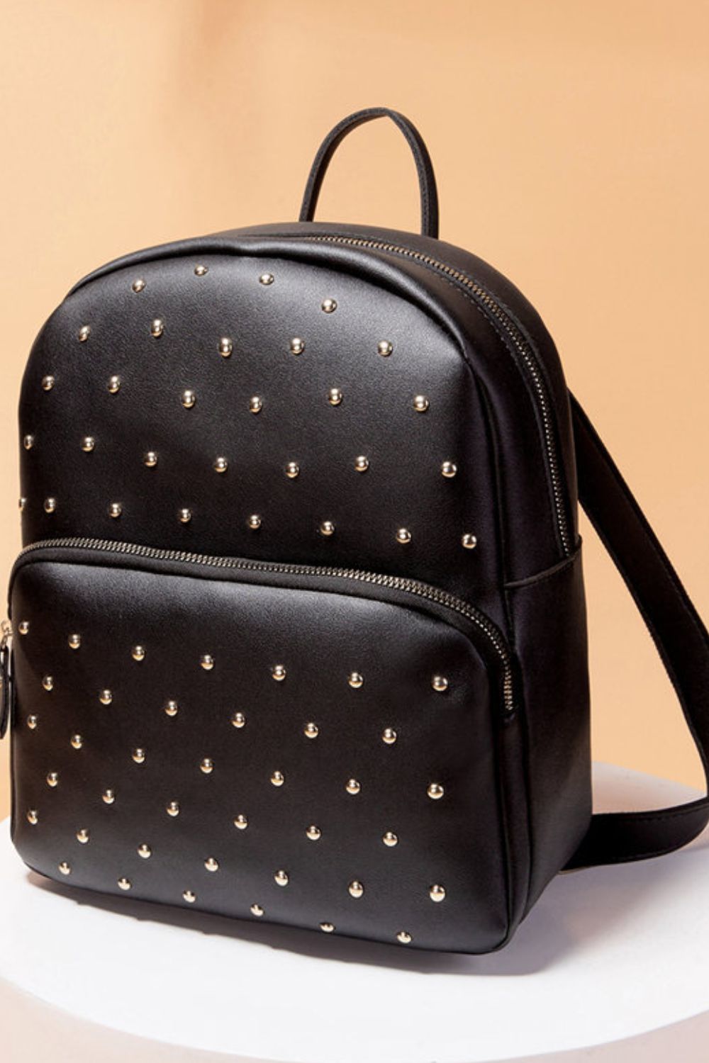 Studded Leather Backpack